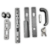 Cerradura de embutir jaladera-manija gris Herralum 1099000GR - Imagen 3