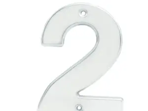 Numero 2 bold 4" cromo satinado L602C