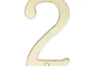 Numero 2 slim 4" latón brillante L6802LB