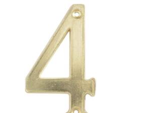Numero 4 slim 4" latón brillante L6804LB