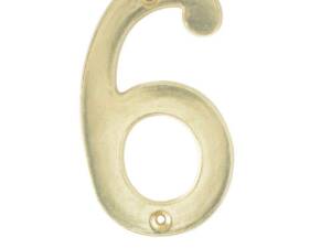 Numero 6 slim 4" latón brillante L6806LB