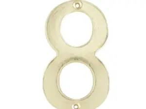 Numero 8 slim 4" latón brillante L6808LB